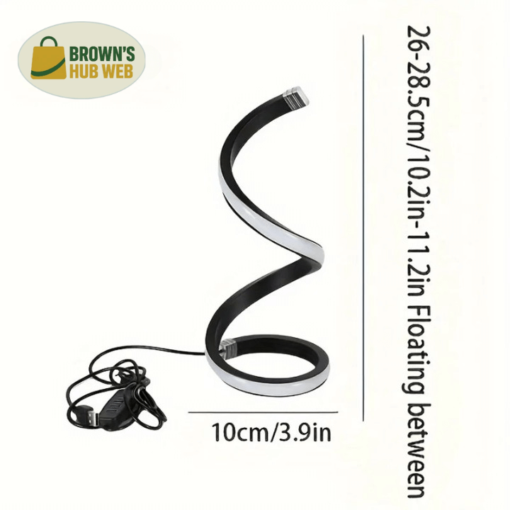 Brown's Hub Web™ Lampada da Comodino LED a Spirale USB - Brown's Hub Web