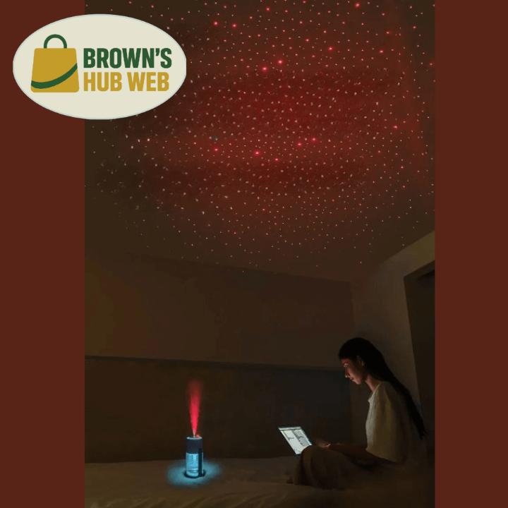 Brown's Hub Web™ Mini Diffusore LED Cielo Stellato USB