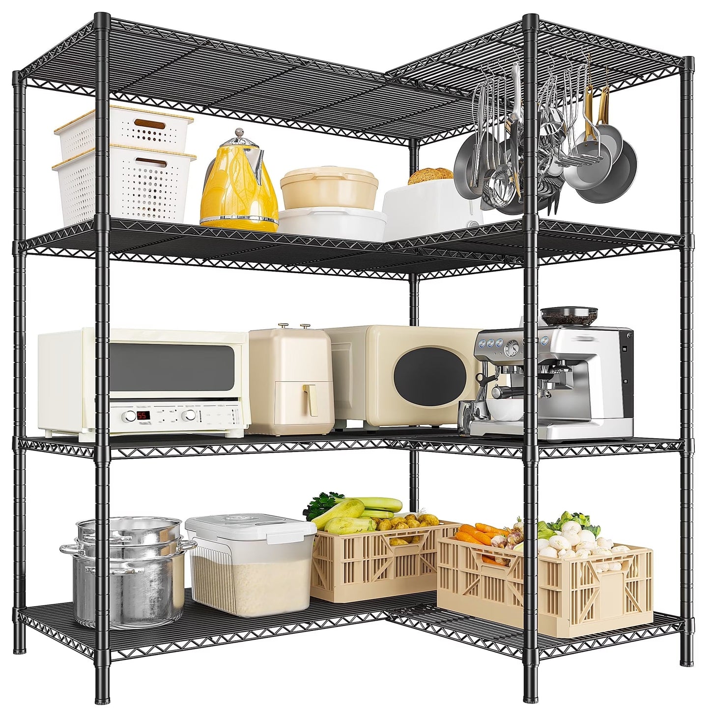 BrownShelves™ Scaffali Portaoggetti in Metallo - Brown's Hub Web