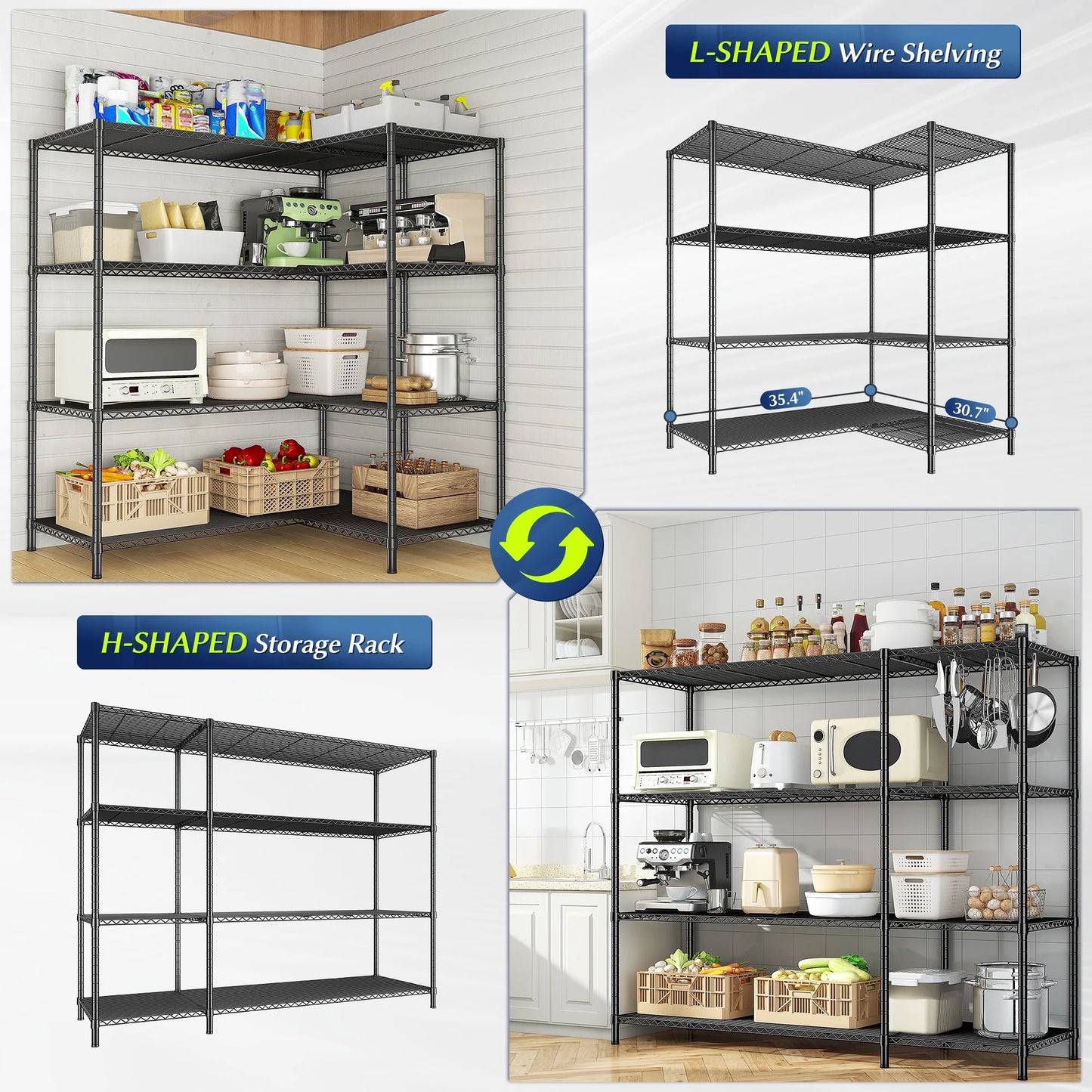 BrownShelves™ Metal Storage Shelves