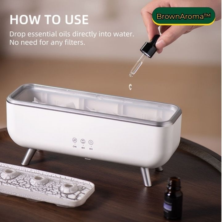 BrownAroma™ Diffusore di Aromi Ultrasonico con Effetto Meduse e Luce LED Dinamica