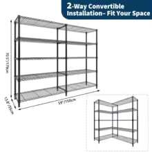 BrownShelves™ Metal Storage Shelves