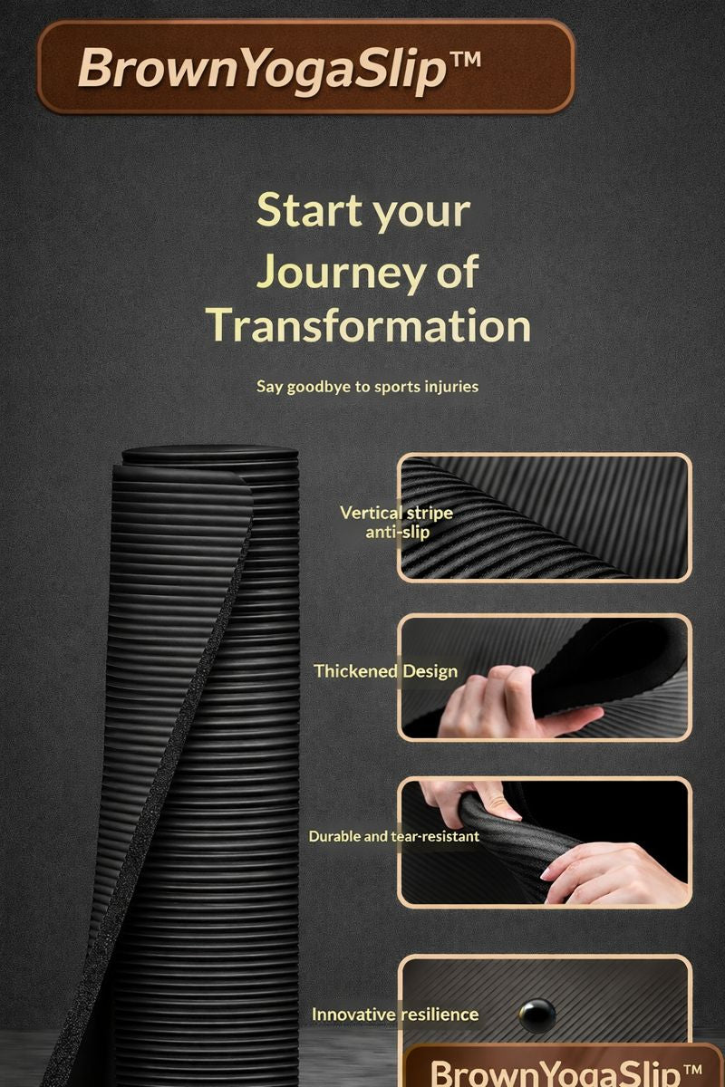 BrownYogaSlip™ – EVA Speed ​​Yoga Mat