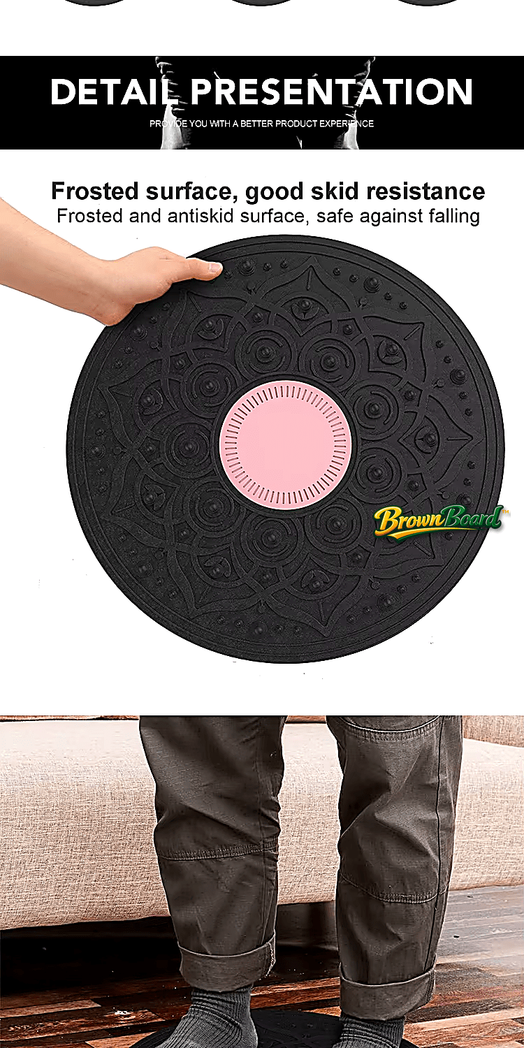 BrownBoard™ Tavola di Equilibrio 360° Antiscivolo - Brown's Hub Web