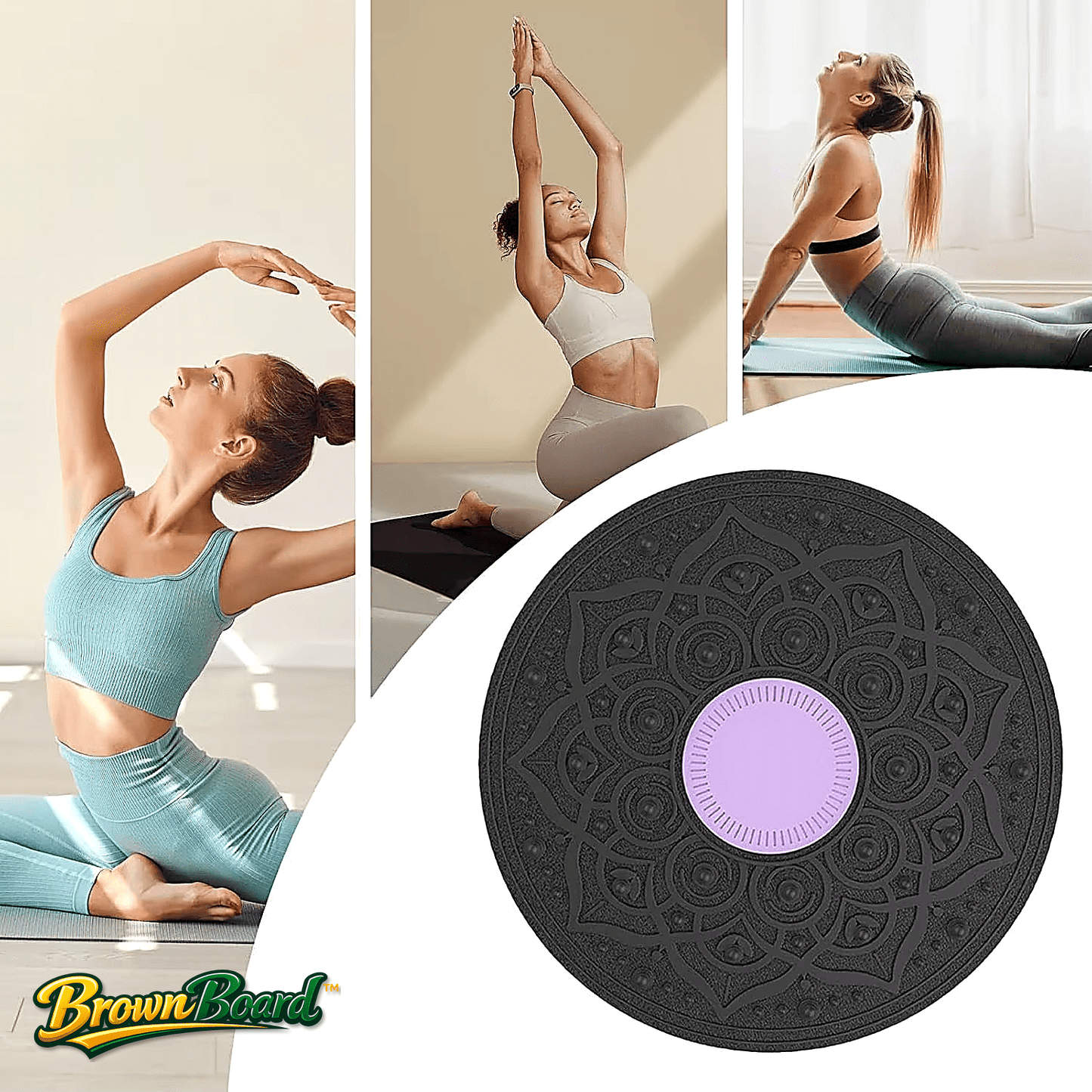 BrownBoard™ Tavola di Equilibrio 360° Antiscivolo - Brown's Hub Web