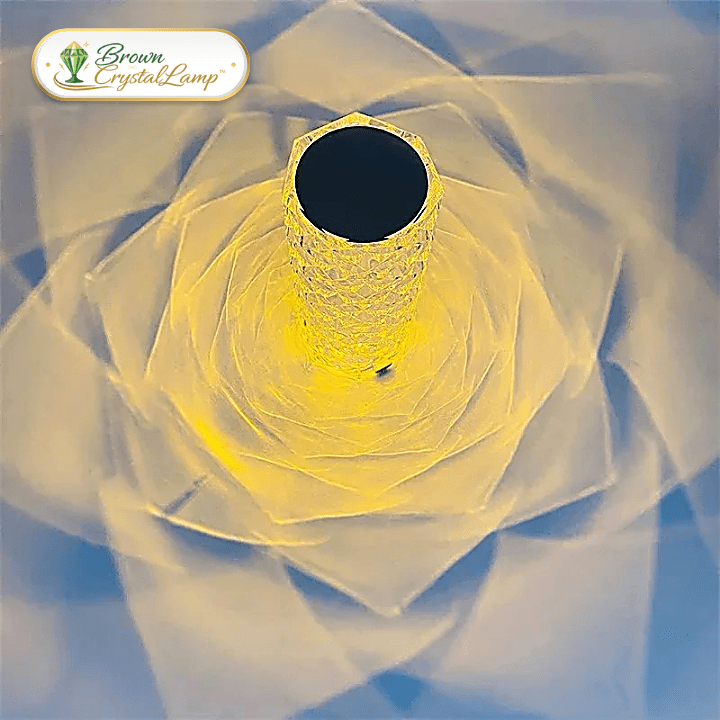 BrownCrystalLamp™ – Lampada Cristallo Rosa RGB Ricaricabile con Touch - Brown's Hub Web