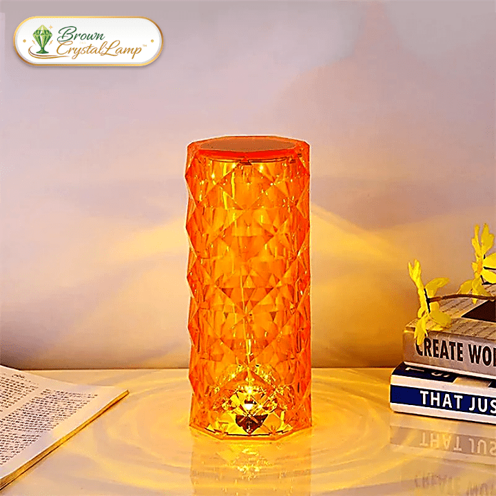 BrownCrystalLamp™ – Lampada Cristallo Rosa RGB Ricaricabile con Touch - Brown's Hub Web