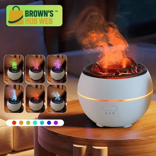 BrownFuser™ - Diffusore a Nebbia Fredda con Fiamma Multicolore - Brown's Hub Web