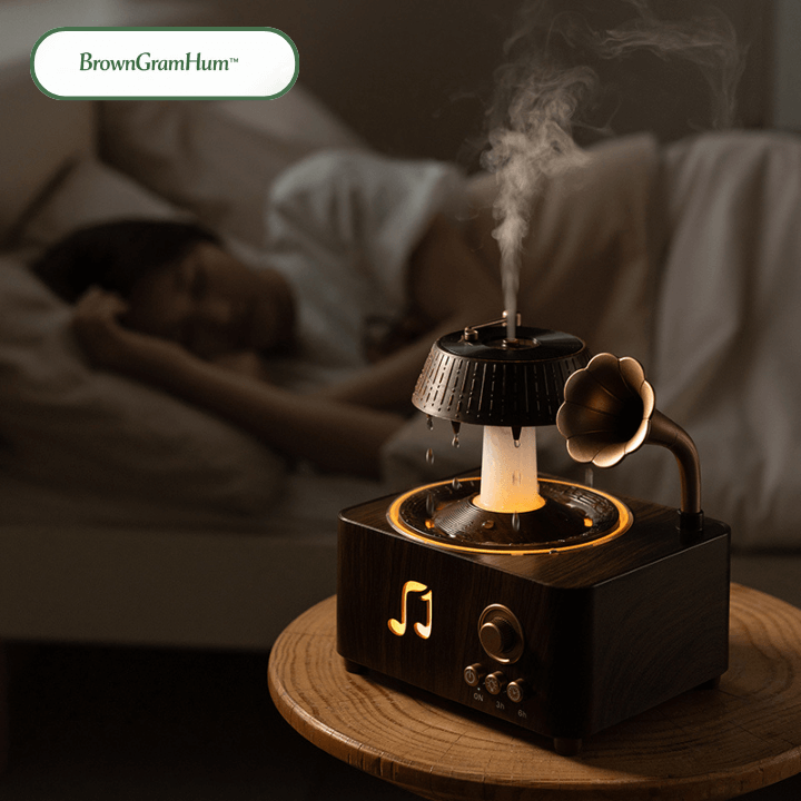 BrownGramHum™ Relax immediato profumo d’ambiente e luce d’atmosfera con spegnimento automatico - Brown's Hub Web