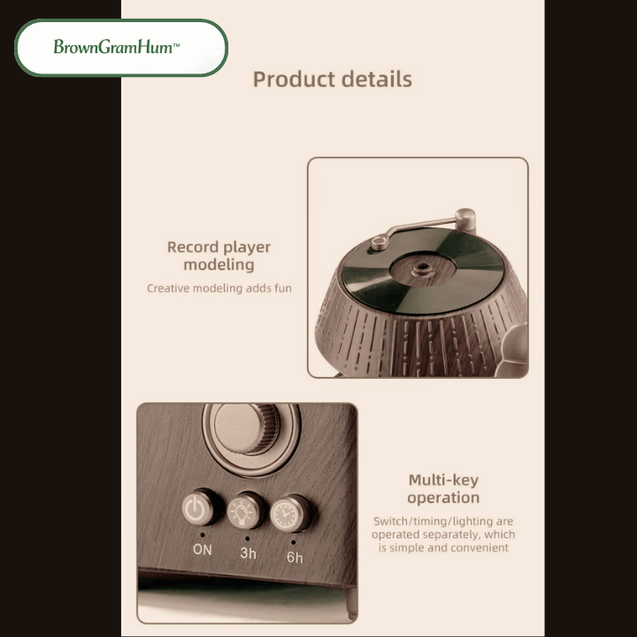BrownGramHum™ Relax immediato profumo d’ambiente e luce d’atmosfera con spegnimento automatico - Brown's Hub Web