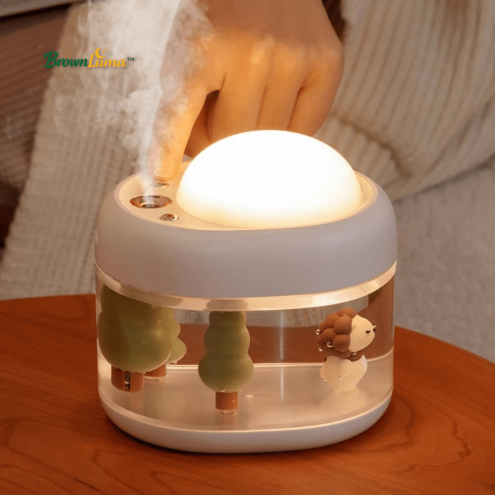 BrownLuma™ – Umidificatore Wireless con Proiezione Cielo Stellato & Luce Notturna - Brown's Hub Web