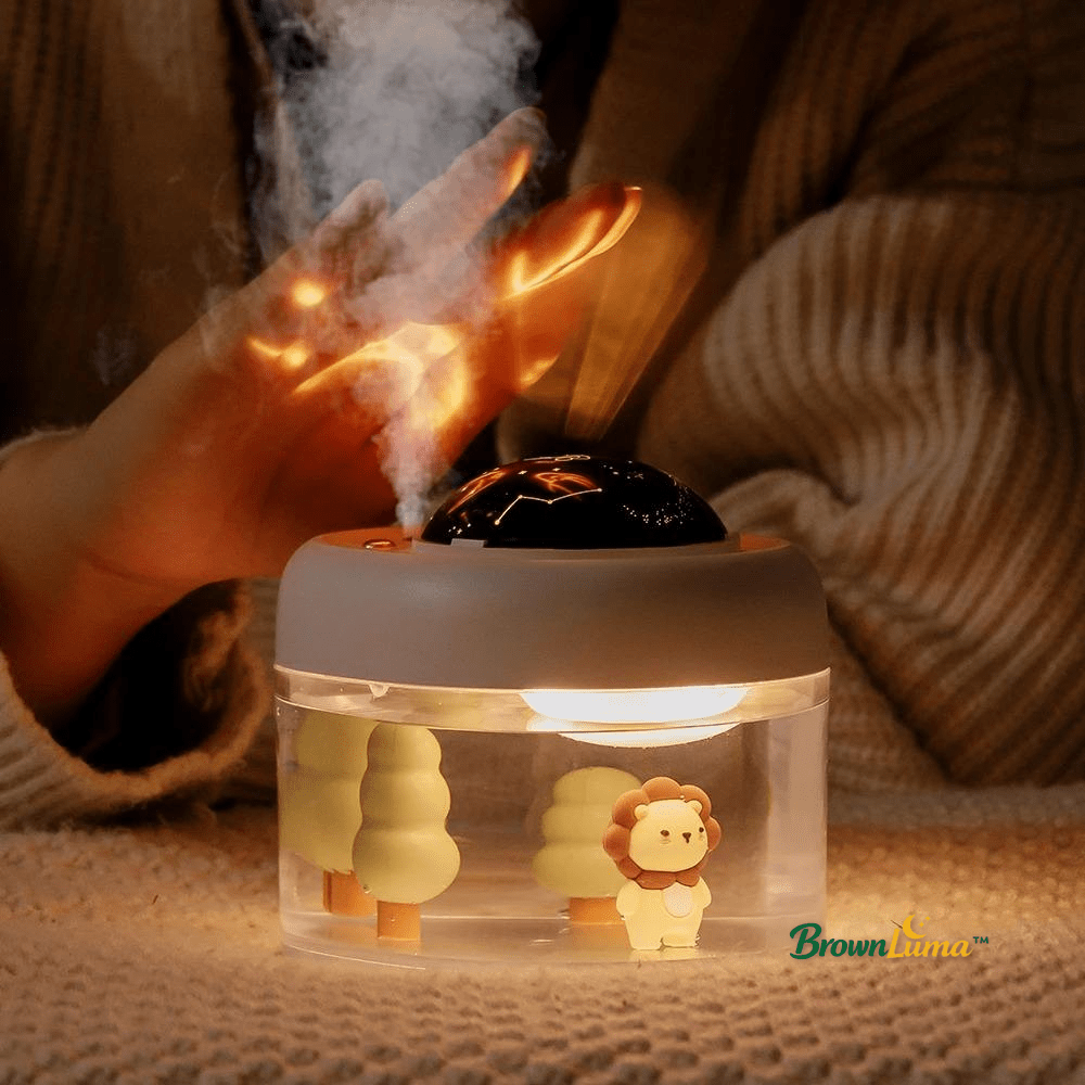 BrownLuma™ – Umidificatore Wireless con Proiezione Cielo Stellato & Luce Notturna - Brown's Hub Web