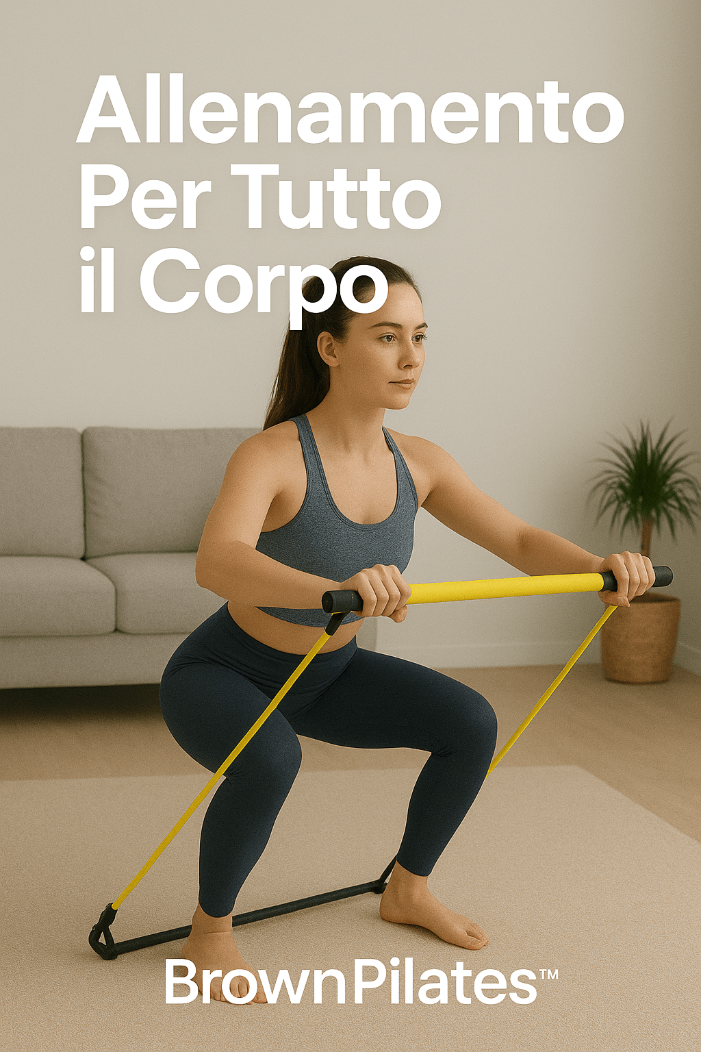 BrownPilates™ Barra Pilates Portatile Regolabile con Elastici - Brown's Hub Web