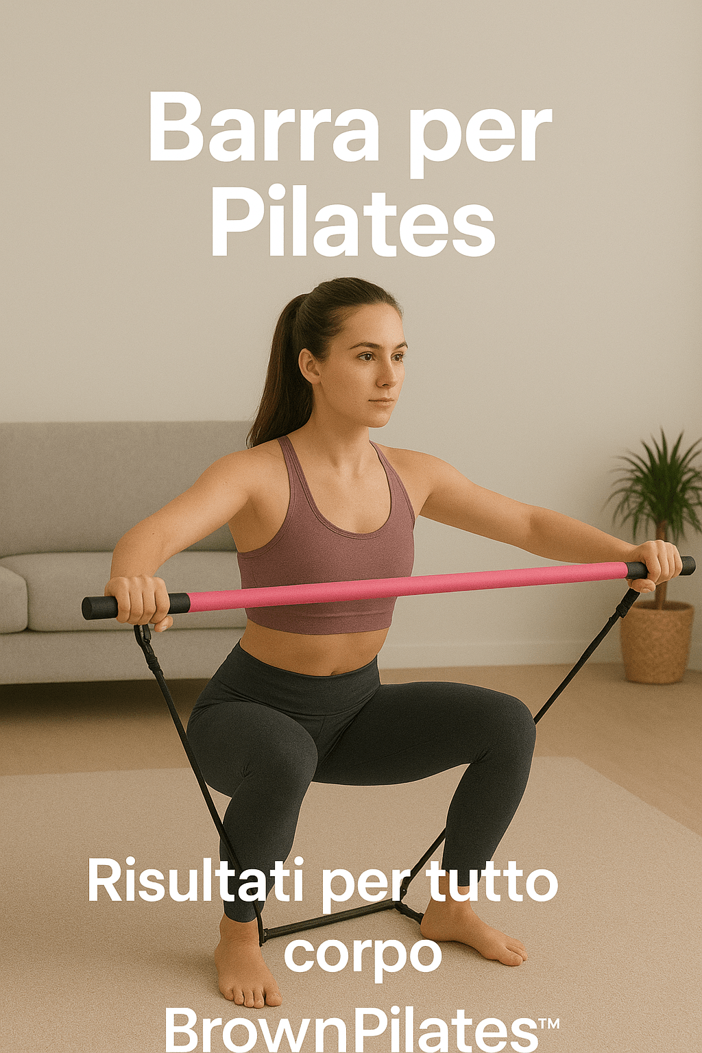 BrownPilates™ Barra Pilates Portatile Regolabile con Elastici - Brown's Hub Web