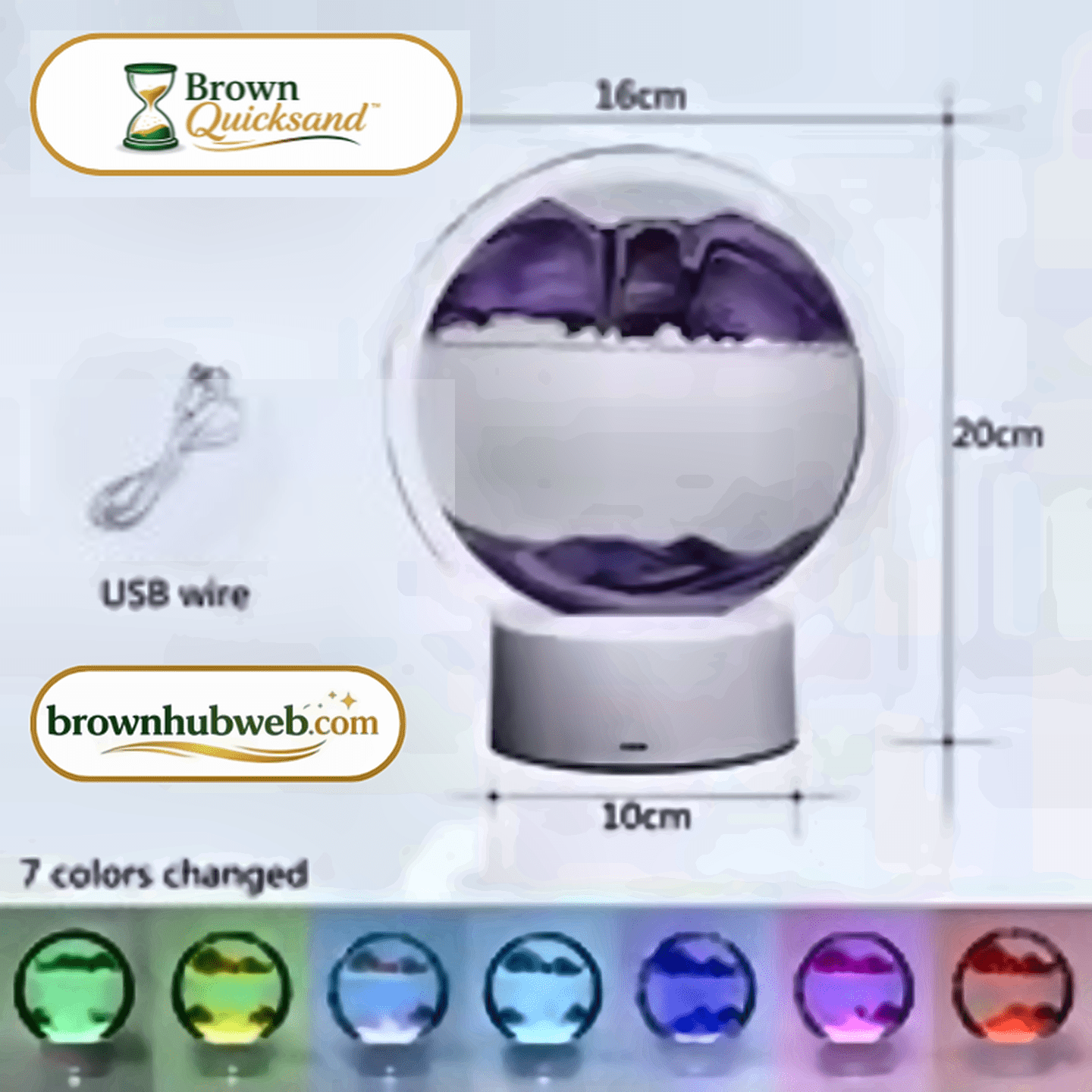 BrownQuicksand™ – Lampada LED con Quadro di Sabbia Dinamico 3D - Brown's Hub Web