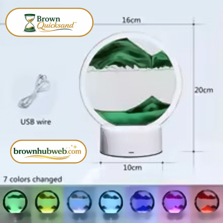 BrownQuicksand™ – Lampada LED con Quadro di Sabbia Dinamico 3D - Brown's Hub Web