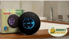Brown's Hub Web™ Altoparlante Bluetooth wireless portatile LED impermeabile
