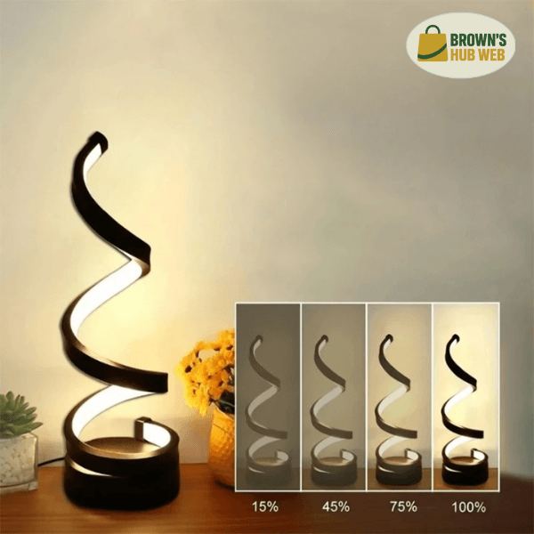Brown's Hub Web™ Lampada da Comodino LED a Spirale USB - Brown's Hub Web