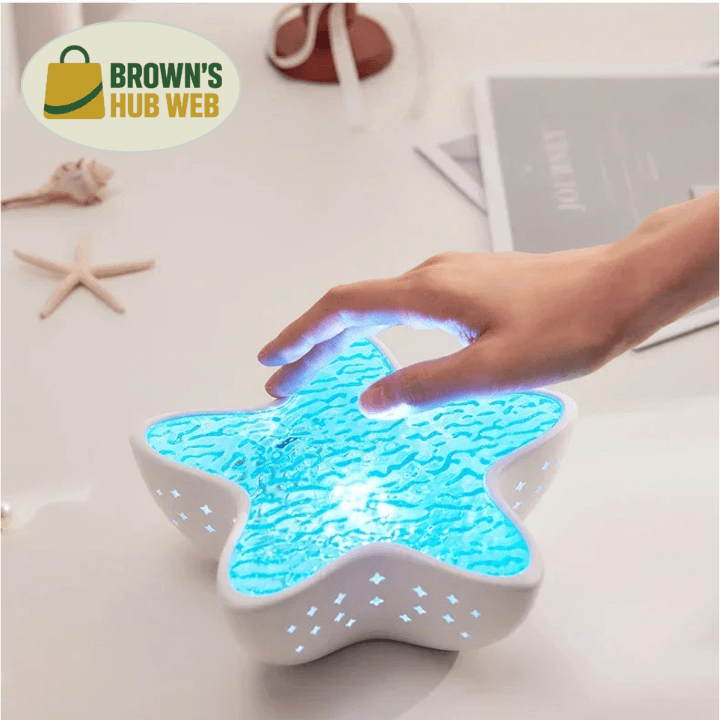 Brown's Hub Web™ Lampada Proiettore Onde Marine a 7 Colori – Luce d’Ambiente Romantica - Brown's Hub Web