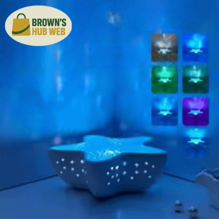 Brown's Hub Web™ Lampada Proiettore Onde Marine a 7 Colori – Luce d’Ambiente Romantica - Brown's Hub Web