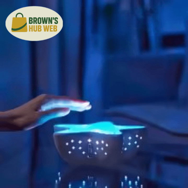 Brown's Hub Web™ Lampada Proiettore Onde Marine a 7 Colori – Luce d’Ambiente Romantica - Brown's Hub Web