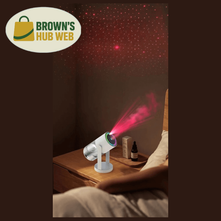 Brown's Hub Web™ Mini Diffusore LED Cielo Stellato USB