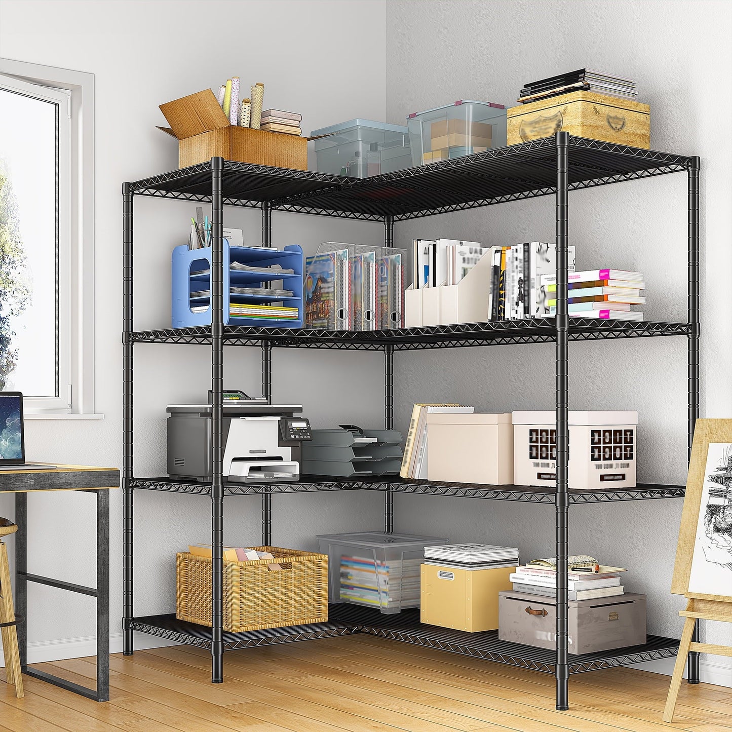 BrownShelves™ Scaffali Portaoggetti in Metallo - Brown's Hub Web