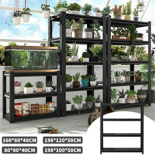 BrownSteel™ - Scaffale Regolabile in Acciaio – 3/4/5 Livell - Brown's Hub Web