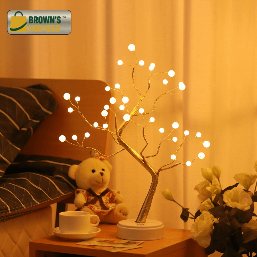 BrownTreeLed™ Albero Bonsai LED – Lampada Decorativa con 36 Luci - Brown's Hub Web