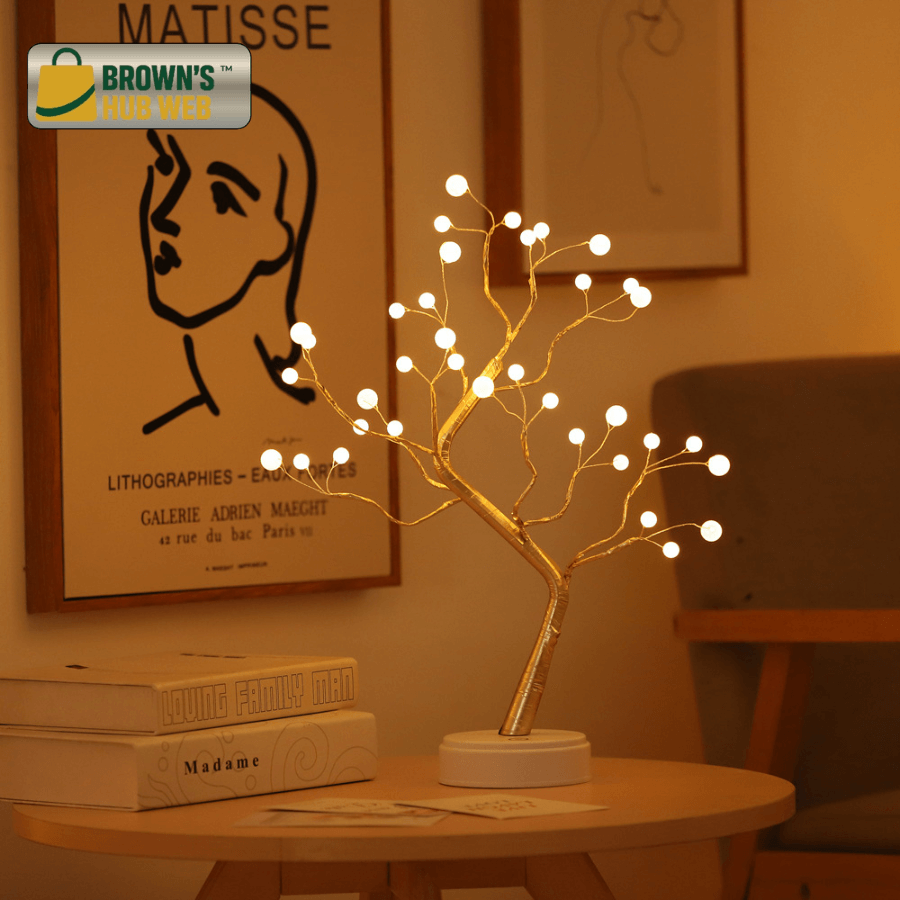 BrownTreeLed™ Albero Bonsai LED – Lampada Decorativa con 36 Luci - Brown's Hub Web