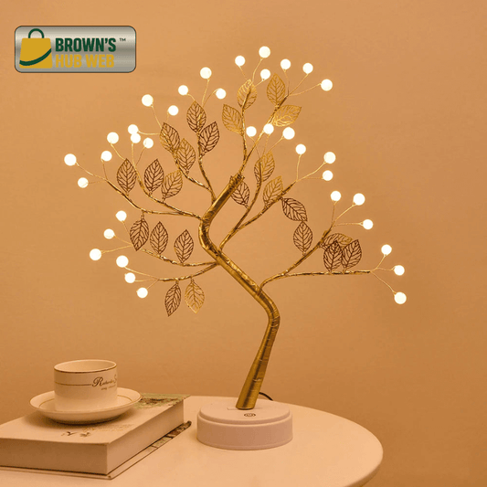 BrownTreeLed™ Albero Bonsai LED – Lampada Decorativa con 36 Luci - Brown's Hub Web