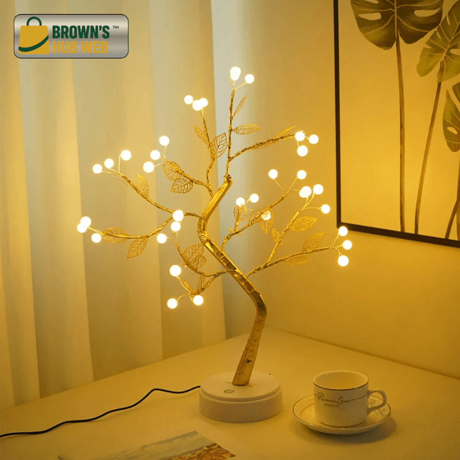 BrownTreeLed™ Albero Bonsai LED – Lampada Decorativa con 36 Luci - Brown's Hub Web