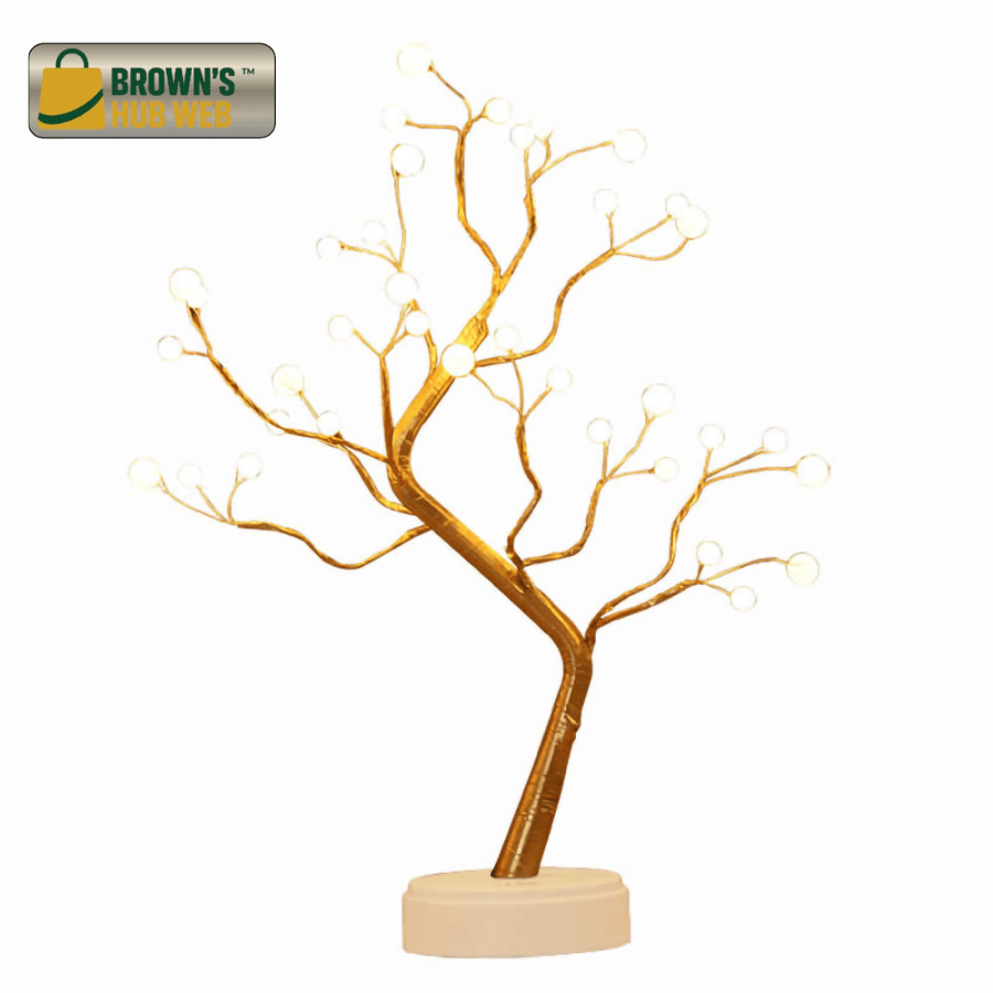BrownTreeLed™ Albero Bonsai LED – Lampada Decorativa con 36 Luci - Brown's Hub Web