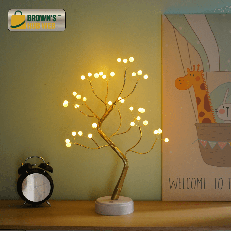 BrownTreeLed™ Albero Bonsai LED – Lampada Decorativa con 36 Luci - Brown's Hub Web