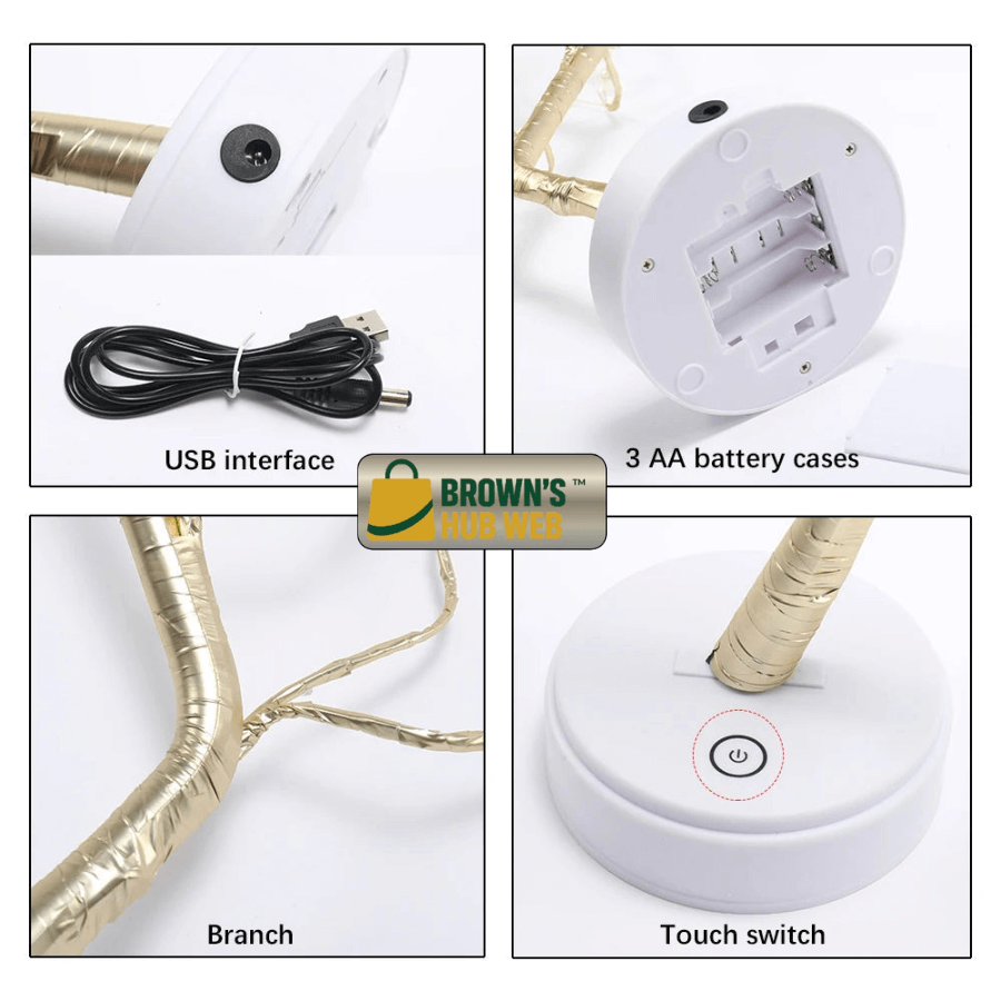 BrownTreeLed™ Albero Bonsai LED – Lampada Decorativa con 36 Luci - Brown's Hub Web