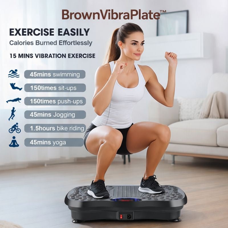BrownVibraPlate™ Pedana Vibrante Professionale con Bluetooth - Brown's Hub Web