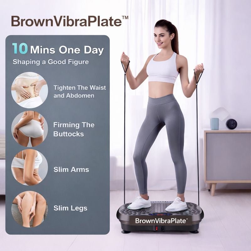 BrownVibraPlate™ Pedana Vibrante Professionale con Bluetooth - Brown's Hub Web