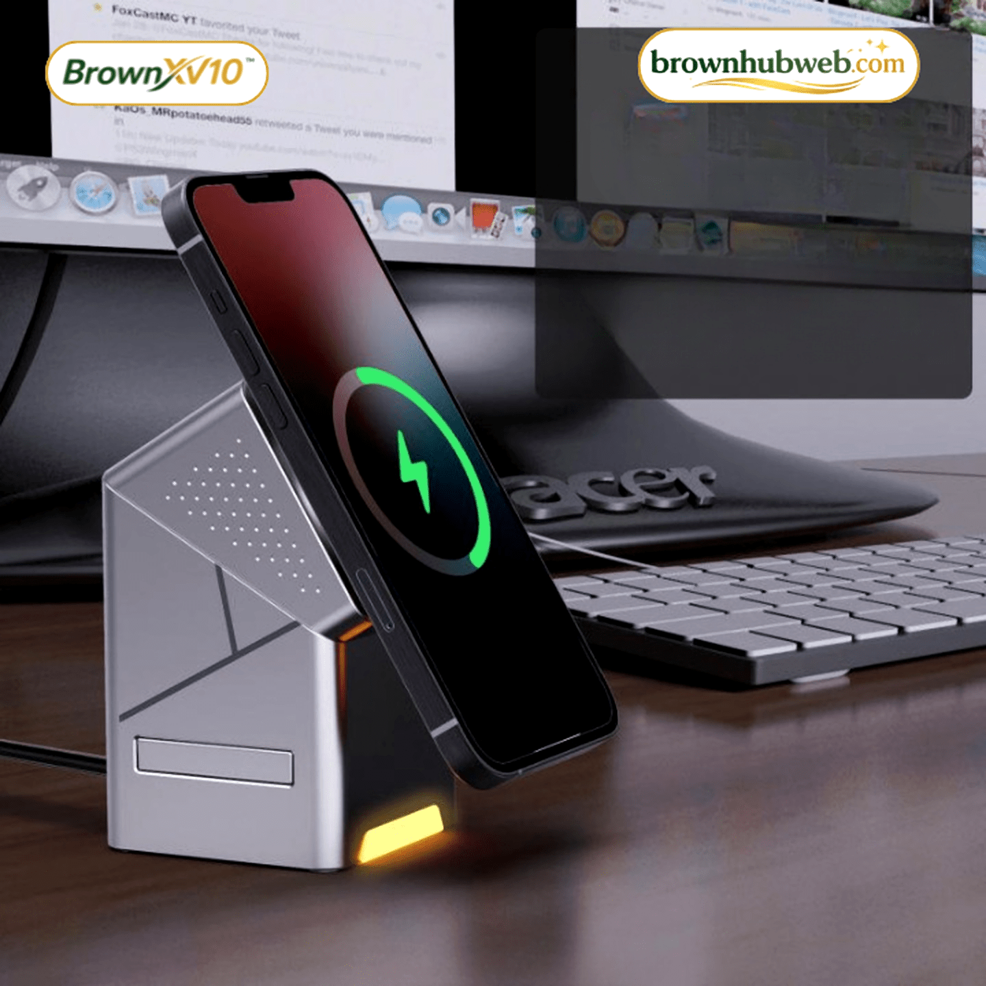 BrownXV10™ Power Bank Magnetico Wireless 15W - Brown's Hub Web