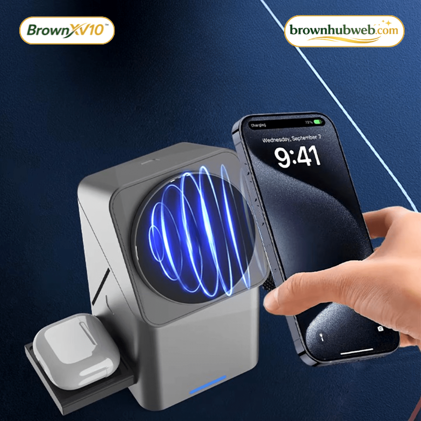 BrownXV10™ Power Bank Magnetico Wireless 15W - Brown's Hub Web